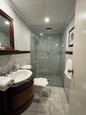Standard Double Room, 1 Queen Bed, Non Smoking | Bathroom | Shower, rainfall showerhead, free toiletries, hair dryer
