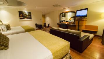 Family Room | Premium bedding, down comforters, Select Comfort beds, in-room safe