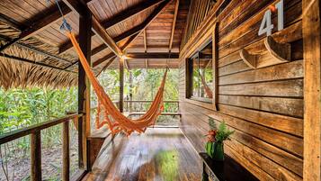 Family Bungalow, 2 Double Beds, Garden View | Living area | Flat-screen TV