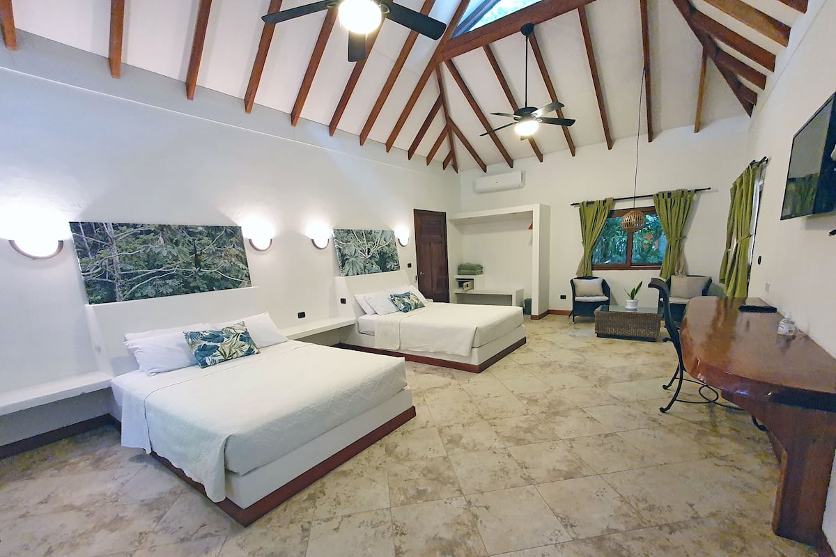Junior Suite, 2 Queen Beds, Garden View | 2 bedrooms, Egyptian cotton sheets, premium bedding, pillowtop beds