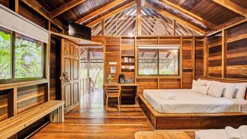 Family Bungalow, 2 Double Beds, Garden View | Egyptian cotton sheets, premium bedding, pillow-top beds, in-room safe