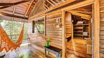 Family Bungalow, 2 Double Beds, Garden View | Living area | Flat-screen TV