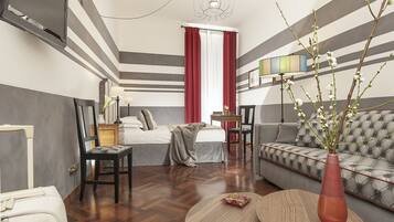 Habitación doble Confort | Ropa de cama de alta calidad y escritorio