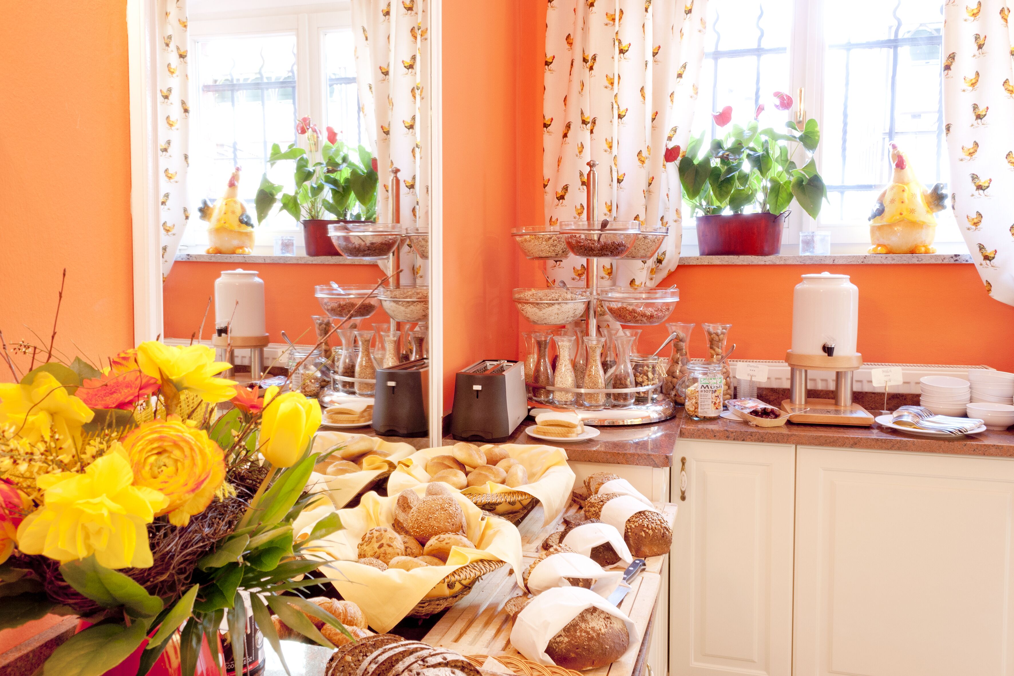 daily buffet breakfast (eur 18 per person)