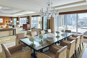 Royal Suite, 1 King Bed with Lounge Access | Frette Italian sheets, premium bedding, down comforters, minibar - The Ritz-Carlton, Dubai International Financial Centre (Dubai)