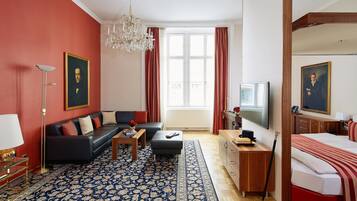 Executive appartement, 1 tweepersoonsbed | Hypoallergeen beddengoed, donzen dekbedden, een gratis minibar