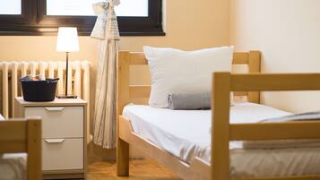 Quarto duplo básico, 2 camas de solteiro | Cofres nos quartos, escrivaninha, quartos à prova de som