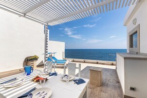 Panoramic Apartment, 2 Bedrooms, 2 Bathrooms, Sea View | Terrace/patio