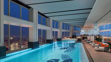 2 indoor pools, open 6:00 AM to 10:00 PM, sun loungers