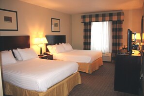 Standard Room, 2 Queen Beds | In-room safe, desk, iron/ironing board, free cribs/infant beds