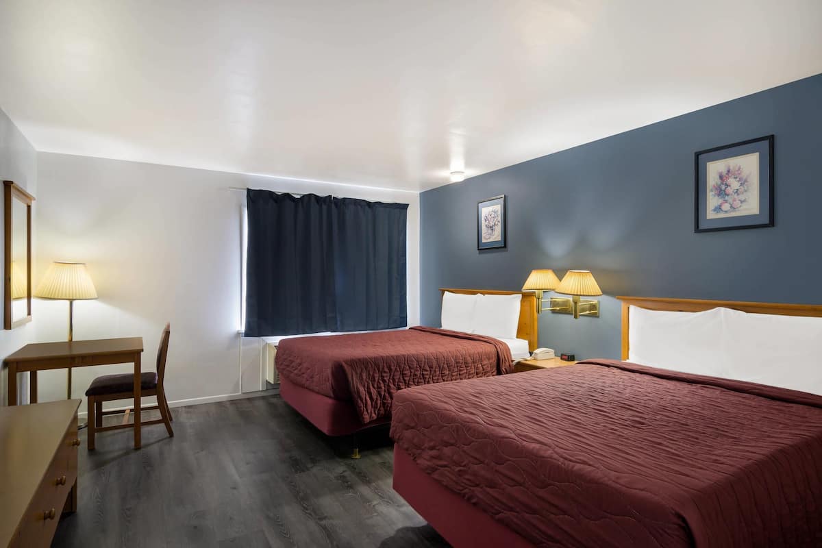 Standard Room, 2 Queen Beds, Non Smoking | Egyptian cotton sheets, premium bedding, desk, laptop workspace