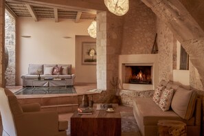 Historic Olive Mill Suite | Living area - Kapsaliana Village Hotel (Rethymno)