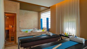 Sauna, body treatments, hydrotherapy, aromatherapy, body wraps