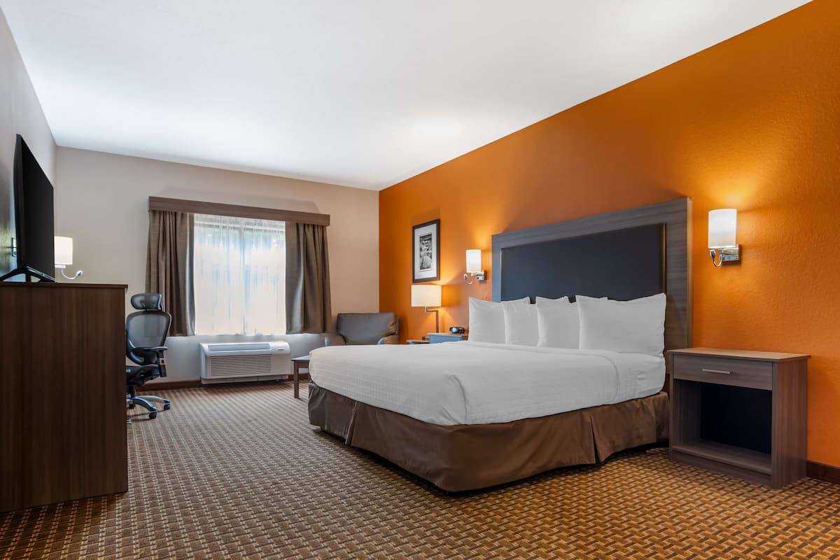Standard Room, 1 King Bed, Accessible, Non Smoking | Desk, iron/ironing board, WiFi (free), bed sheets