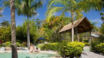 2 outdoor pools, pool umbrellas, sun loungers