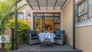 Luxury Double Room, 1 Bedroom, Pool Access, Garden View | Terrace/patio