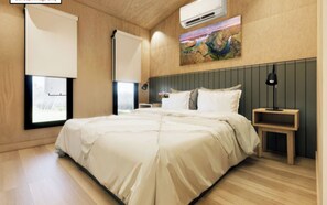 Superior huisje, 2 slaapkamers (Superior) | Een strijkplank/strijkijzer, gratis wifi, beddengoed