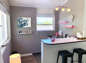 Junior Suite, 1 Bedroom, Mountain View (Buffalo) | Private kitchen | Fridge, microwave, coffee/tea maker, electric kettle - Southern Cross Guest House (Cape Town)