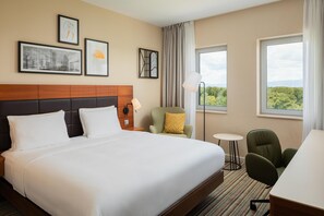 Kamer, 1 kingsize bed | Een kluis op de kamer, een bureau, een laptopwerkplek