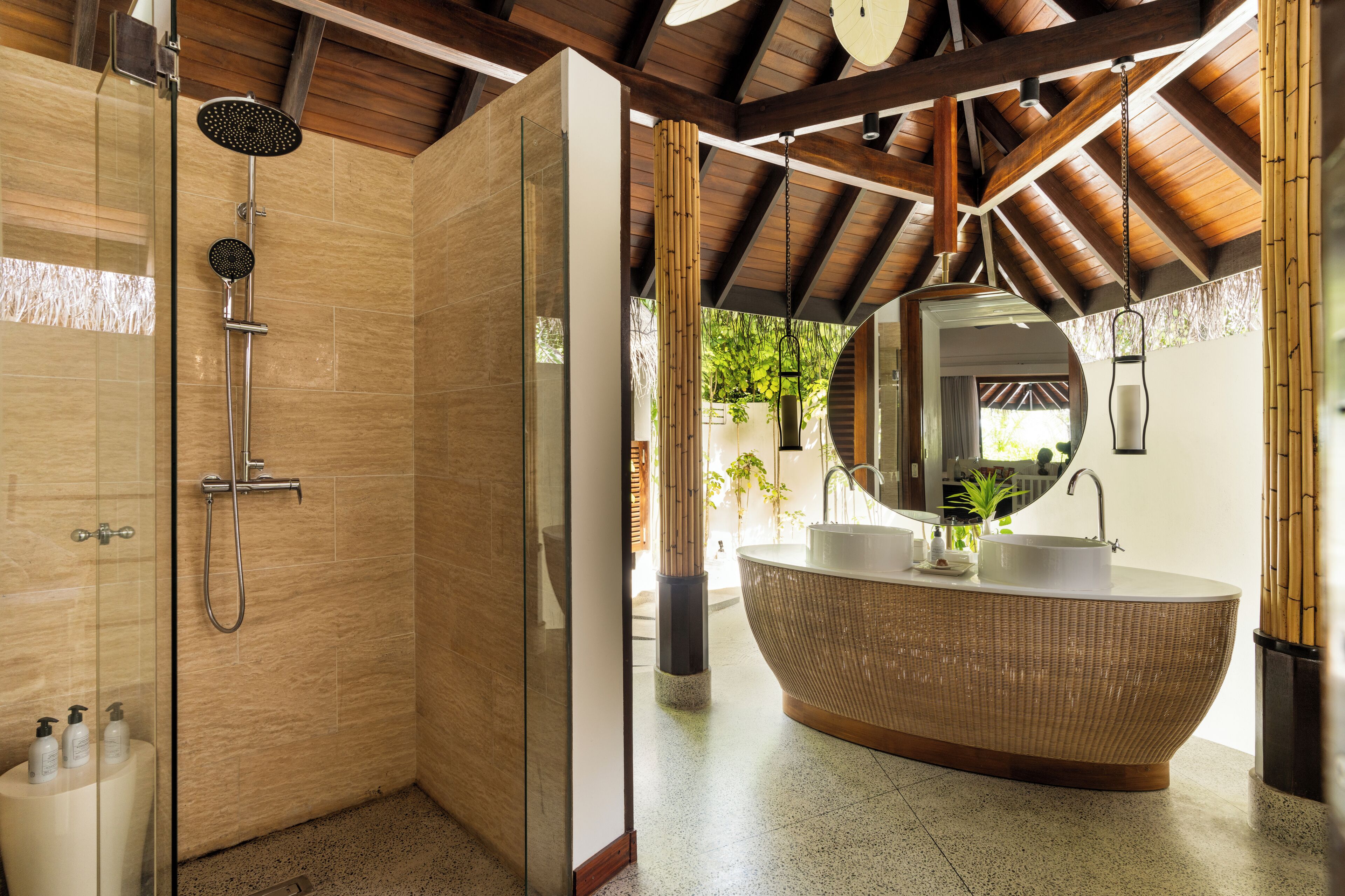 villa, 2 bedrooms | bathroom | separate bathtub and shower, eco-friendly toiletries, hair dryer