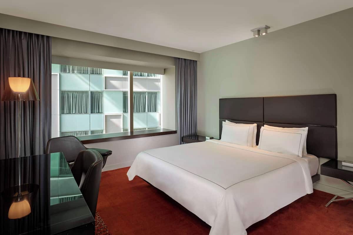 Egyptian cotton sheets, premium bedding, memory-foam beds, minibar