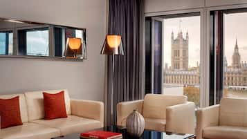 Egyptian cotton sheets, premium bedding, memory-foam beds, minibar