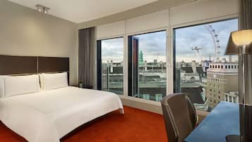 Egyptian cotton sheets, premium bedding, memory-foam beds, minibar