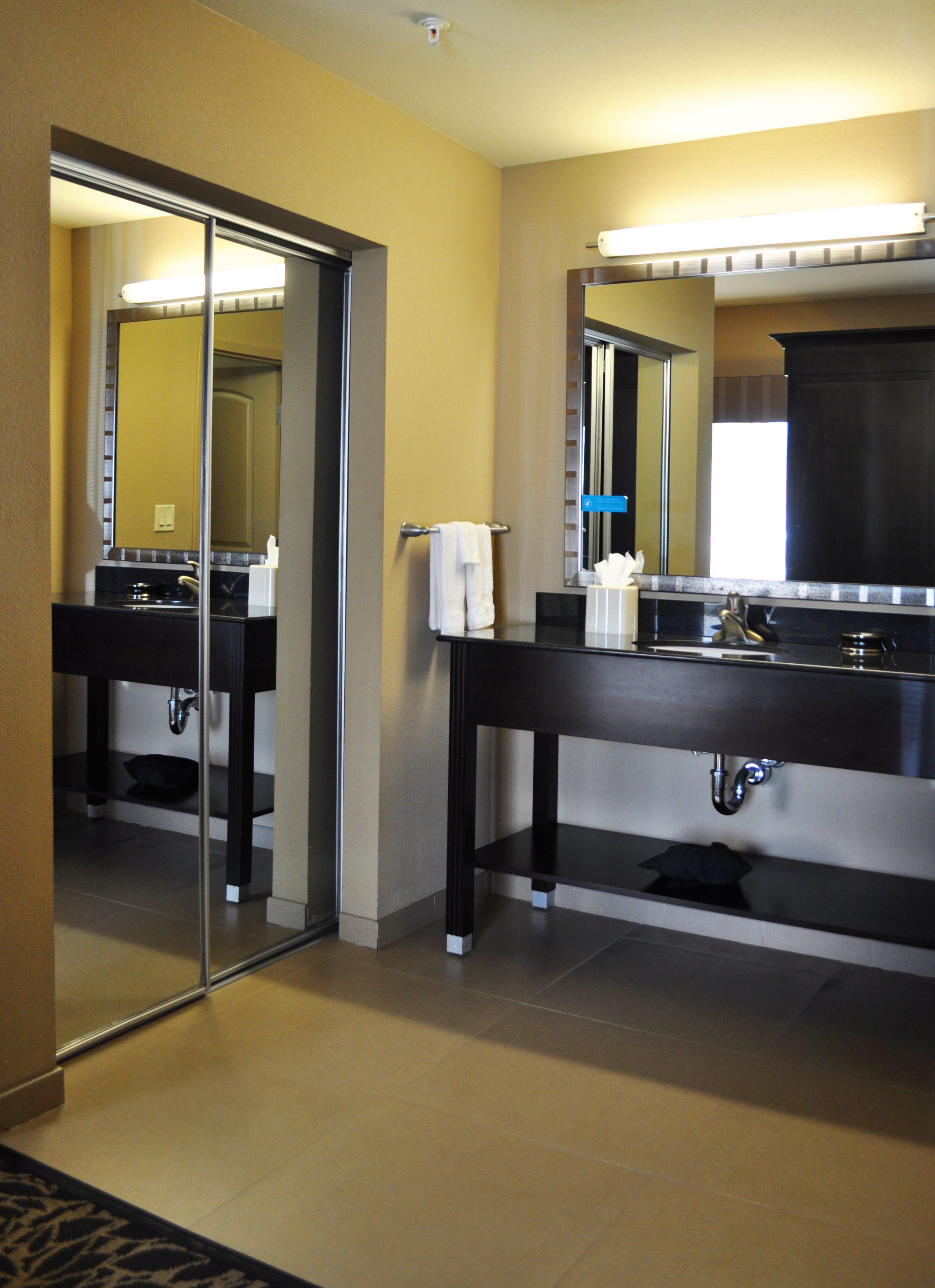 free toiletries, hair dryer, bathrobes, towels