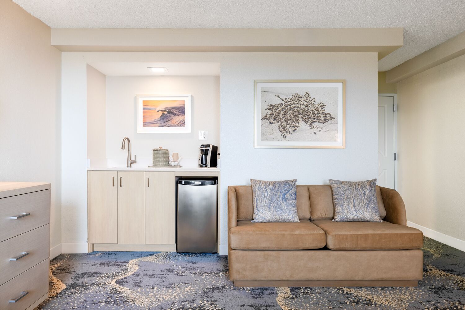 room, 1 king bed with sofabed, coast line view | 1 bedroom, premium bedding, in-room safe, iron/ironing board