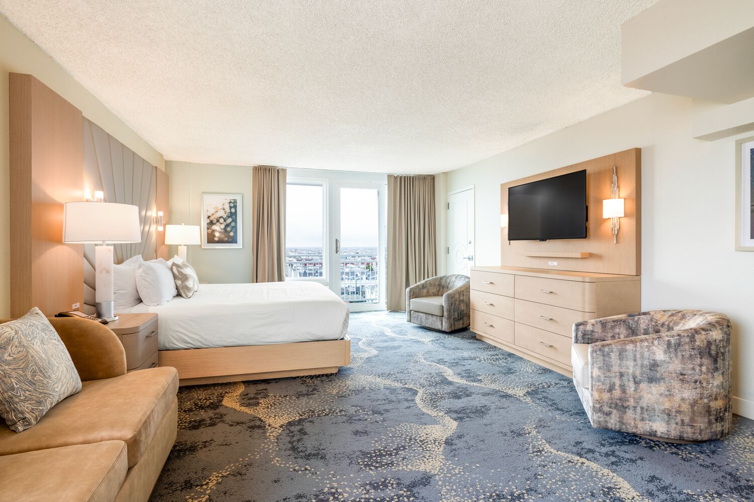 room, 1 king bed with sofa bed (coastline view) | 1 bedroom, premium bedding, in-room safe, iron/ironing board