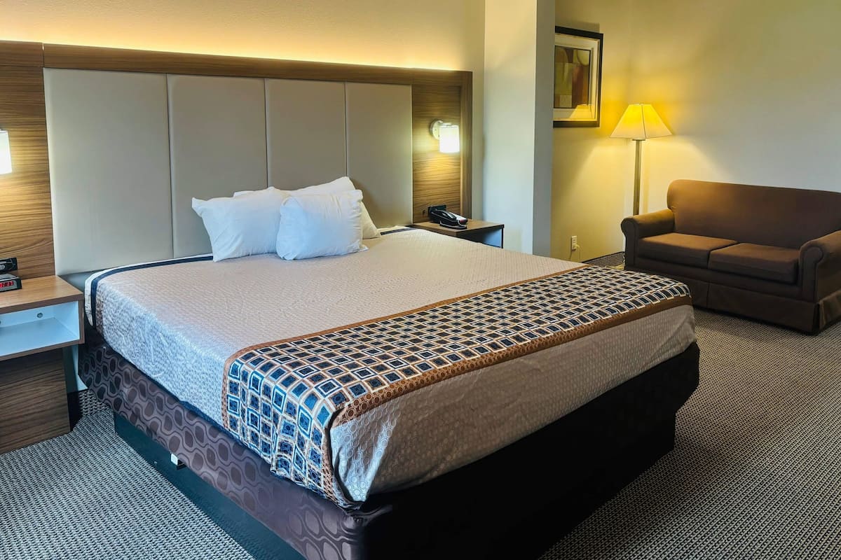 Blackout drapes, iron/ironing board, free WiFi, bed sheets