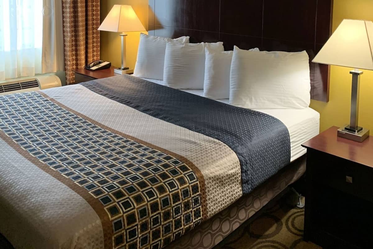 Blackout drapes, iron/ironing board, free WiFi, bed sheets