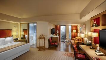 Premium bedding, down comforters, pillowtop beds, minibar
