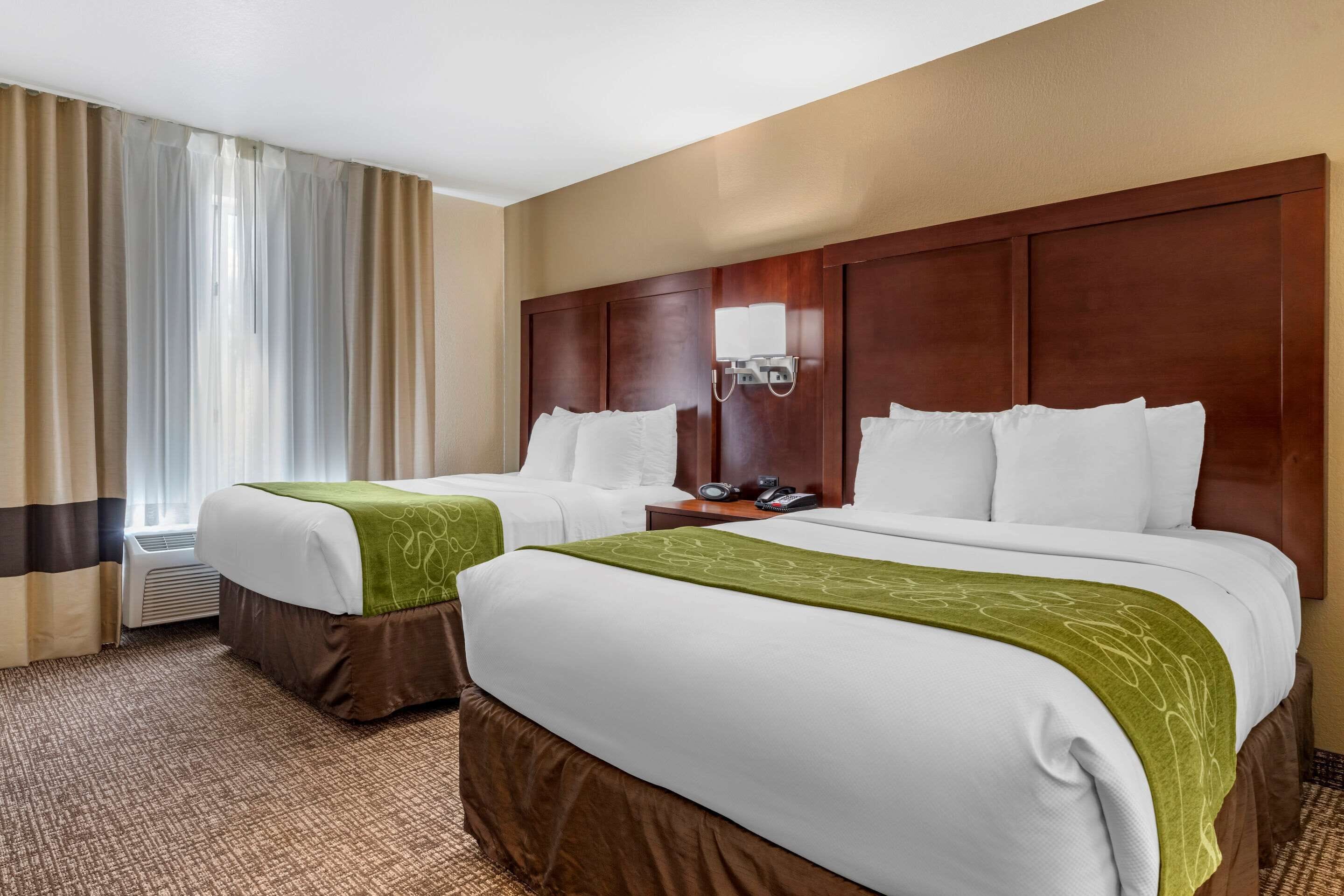 suite, 2 double beds, accessible, non smoking | pillow-top beds, desk, iron/ironing board, free wifi