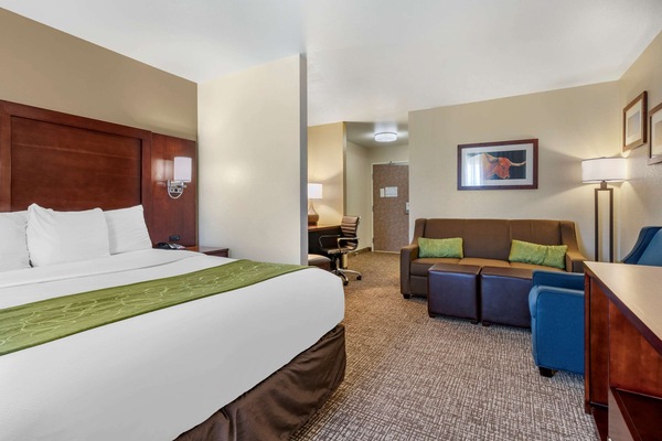 Suite, 1 King Bed with Sofa bed, Accessible, Non Smoking | Pillowtop beds, desk, iron/ironing board, WiFi (free)