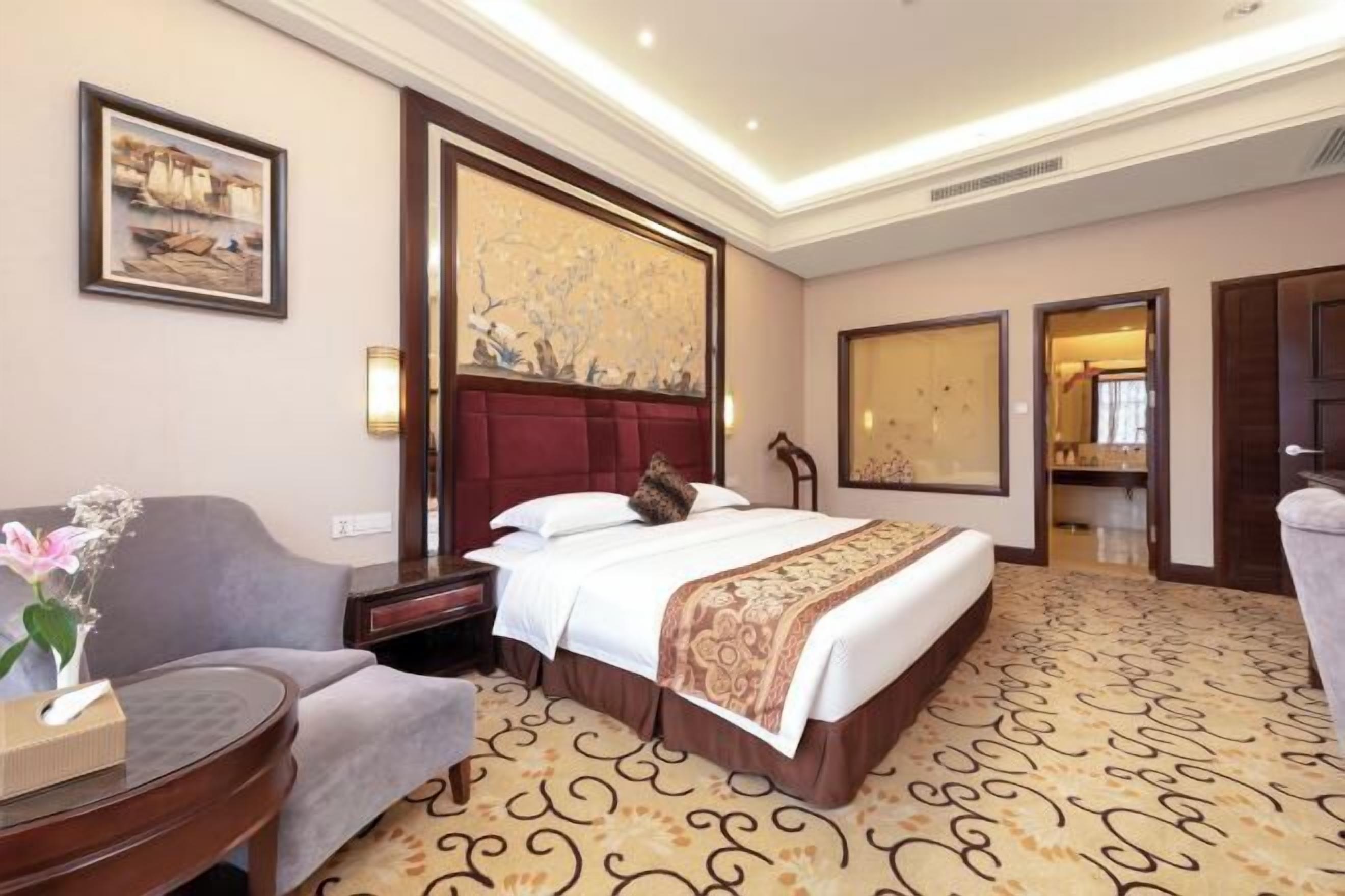 Premium bedding, down comforters, memory foam beds, minibar