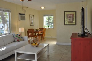 Suite, 1 Bedroom, Non Smoking (1 King Bed) | Living area | Flat-screen TV - Cocobelle Resort - Near Bonnet House Museum and Gardens (Fort Lauderdale)