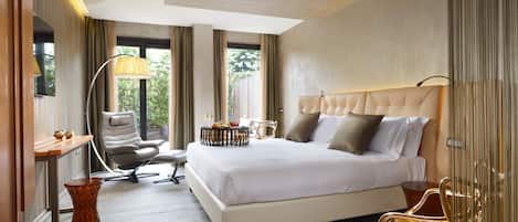 Literie de qualité supérieure, couette en duvet d'oie, minibar