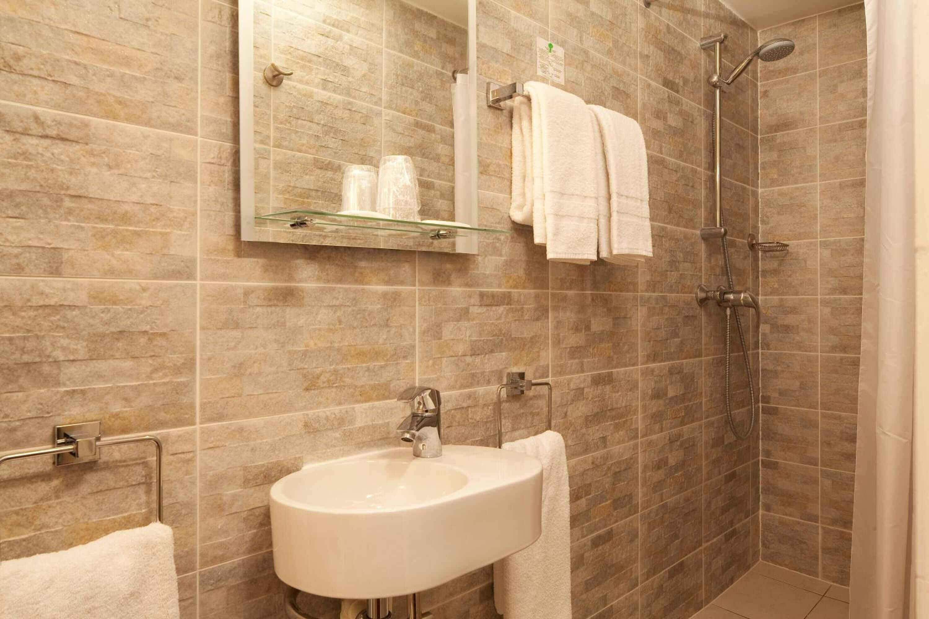 free toiletries, hair dryer, towels