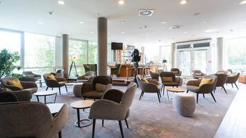 Blick auf den Garten, täglich geöffnet