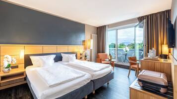 Ropa de cama hipoalergénica y minibar