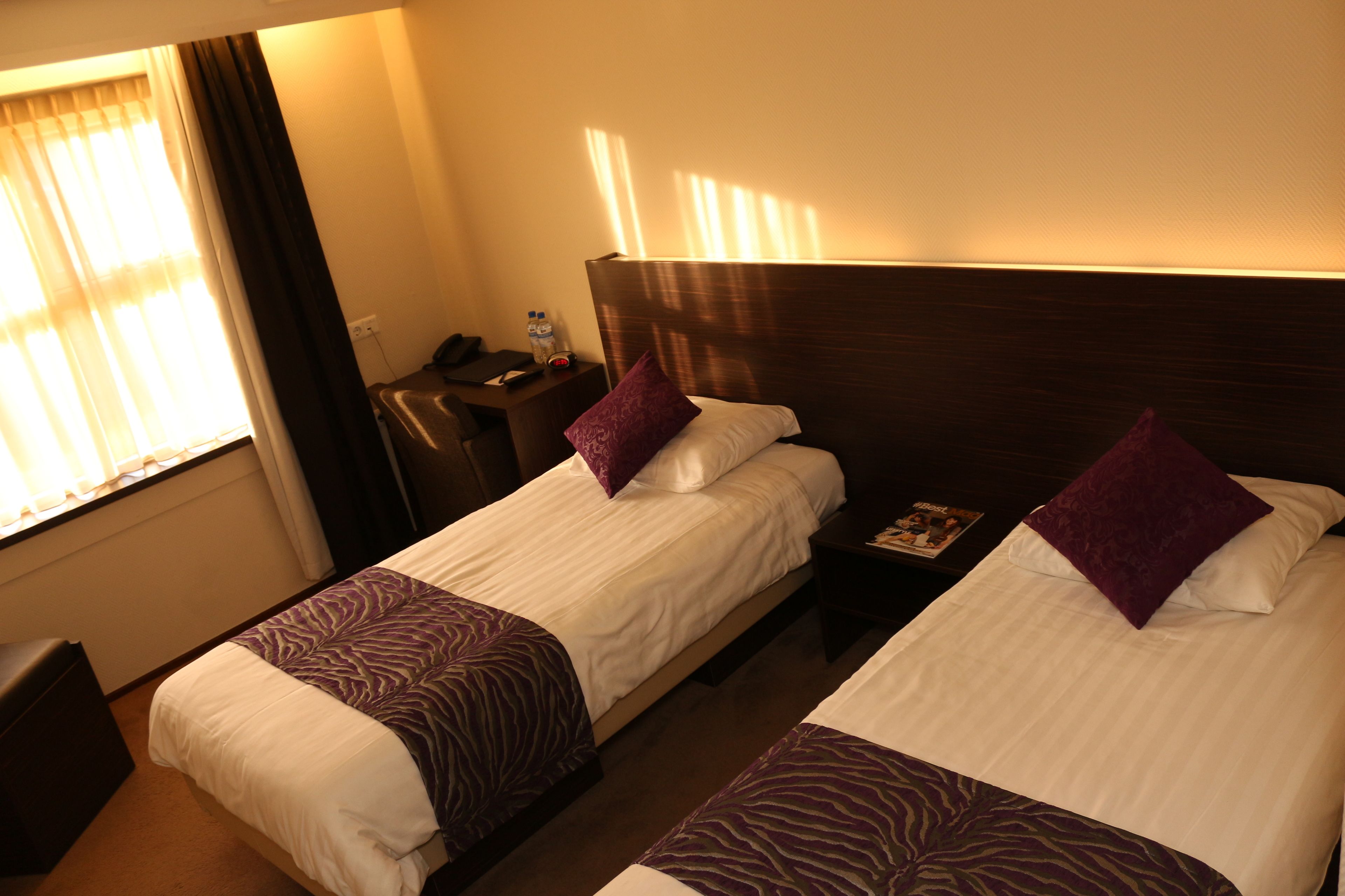 desk, blackout curtains, iron/ironing board, free wifi