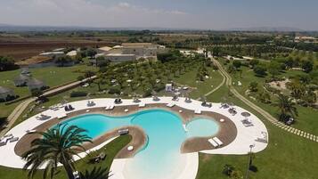 2 AuĂenpools, Sonnenschirme