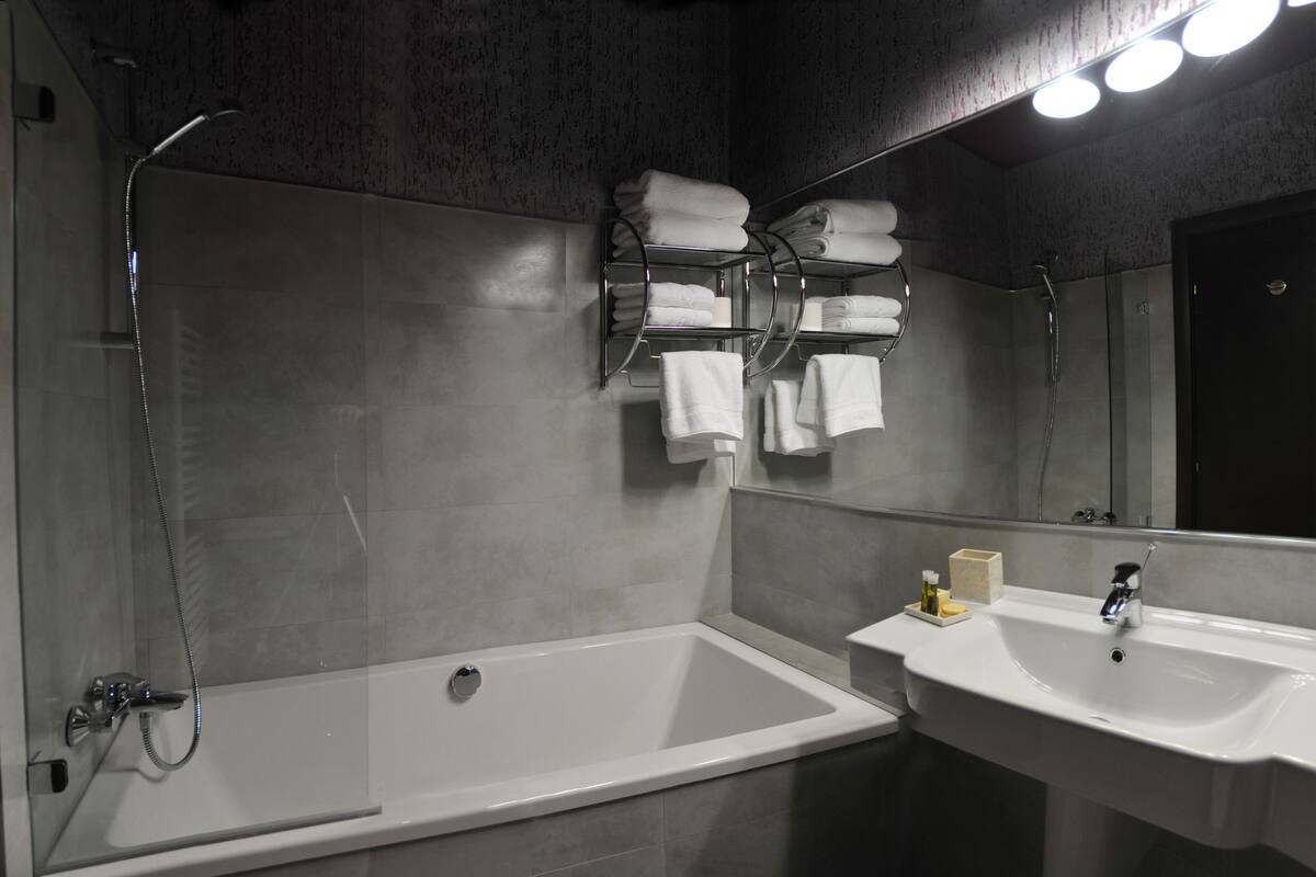 free toiletries, hair dryer, bathrobes, slippers