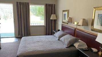 Desk, blackout curtains, iron/ironing board, free WiFi