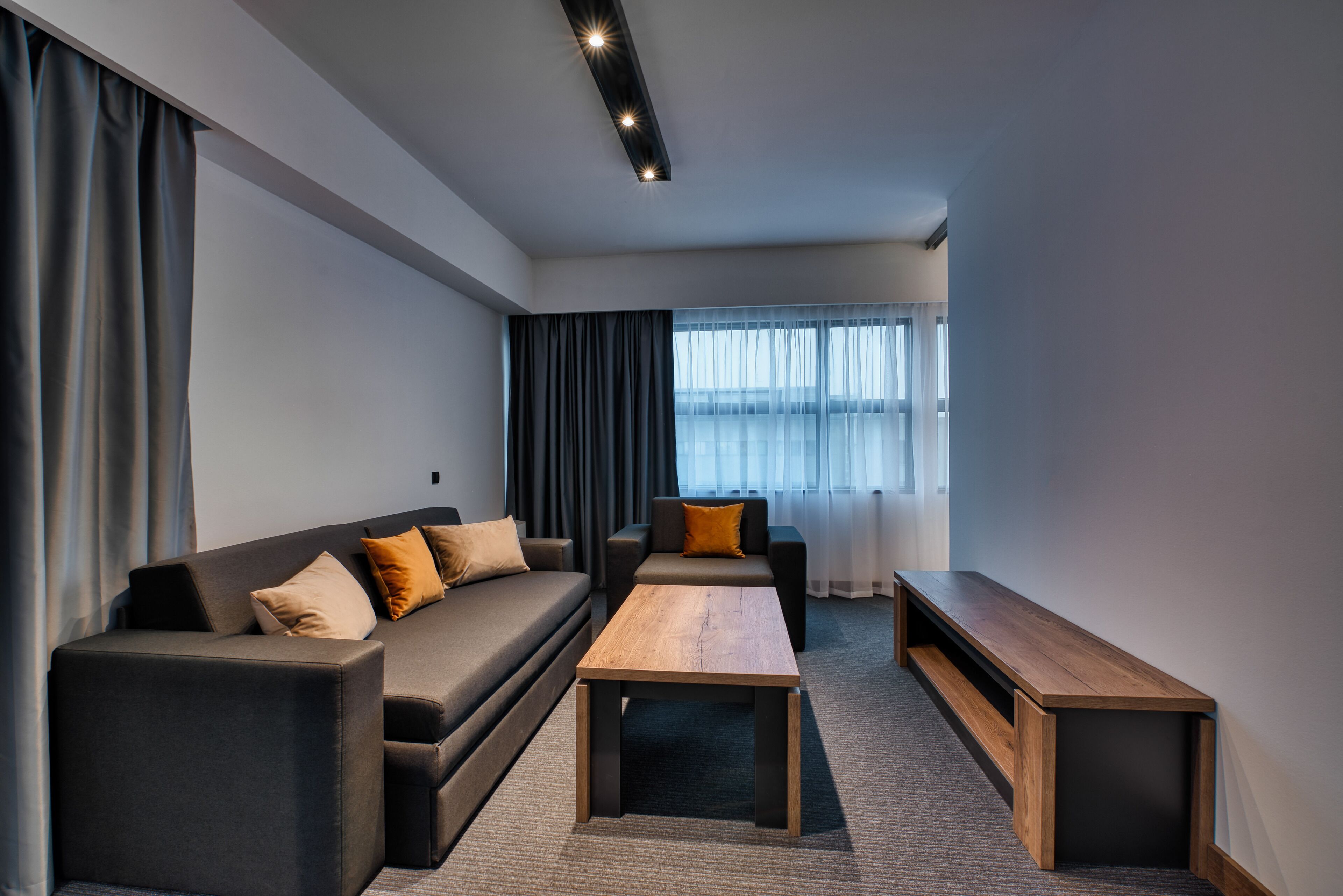 business studio suite | living area | lcd tv