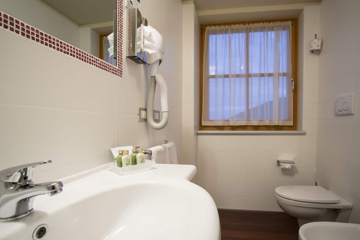 superior double or twin room | bathroom | shower, hair dryer, bidet, towels