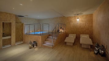 Salas de tratamientos para parejas, sauna, baño turco/hammam