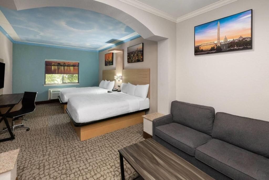 Suite, 2 Queen Beds, Non Smoking | Individually decorated, individually furnished, desk, laptop workspace