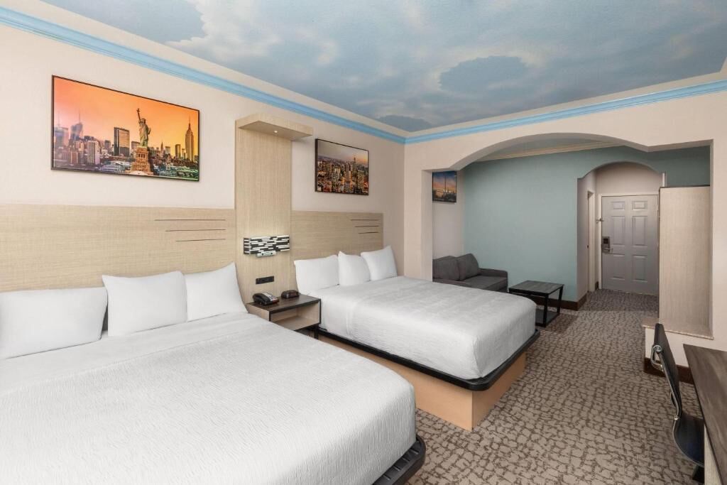 Individually decorated, individually furnished, desk, laptop workspace